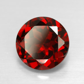 Granato piropo naturale rosso da 2,96 ct, taglio rotondo, VS