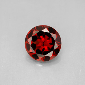 Granato piropo naturale rosso da 2,93 ct, taglio rotondo, VVS-VS