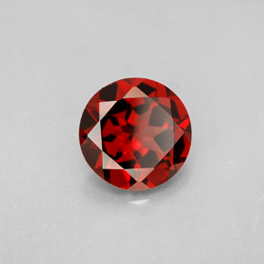 Granato piropo naturale rosso da 2,93 ct, taglio rotondo, VVS-VS
