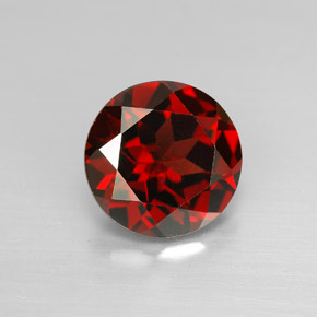 Granato piropo naturale rosso da 3,01 ct, taglio rotondo, VVS-VS