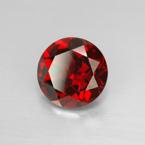 Granato piropo naturale rosso da 3,01 ct, taglio rotondo, VVS-VS