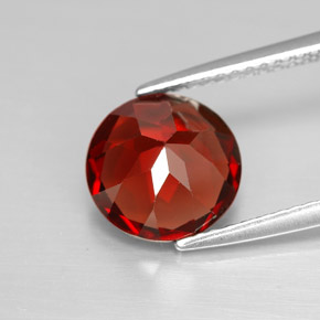Granato piropo naturale rosso da 3,01 ct, taglio rotondo, VVS-VS