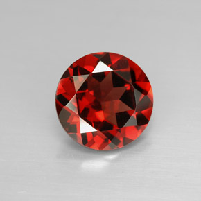 Granato piropo naturale rosso da 2,91 ct, taglio rotondo, VVS-VS