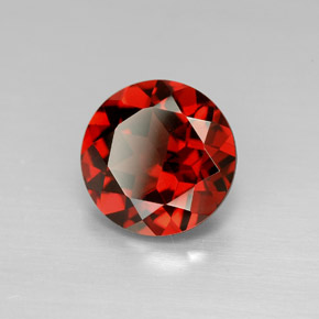 Granato piropo naturale rosso da 2,91 ct, taglio rotondo, VVS-VS