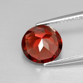 Granato piropo naturale rosso da 2,91 ct, taglio rotondo, VVS-VS