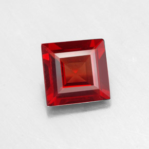 Granato piropo naturale rosso da 1,03 ct, quadrato, VVS-VS