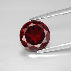 Granato piropo naturale rosso da 3,01 ct, taglio rotondo, VVS-VS