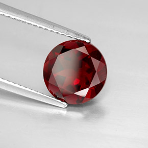 Granato piropo naturale rosso da 3,01 ct, taglio rotondo, VVS-VS