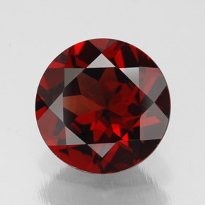 Granato piropo naturale rosso da 2,77 ct, taglio rotondo, VS