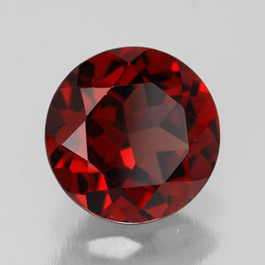 Granato piropo naturale rosso da 3,08 ct, taglio rotondo, VVS-VS