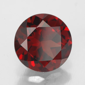 Granato piropo naturale rosso da 3,23 ct, taglio rotondo, VS