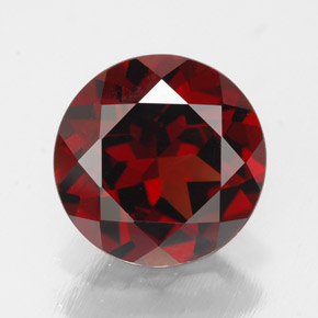 Granato piropo naturale rosso da 3,01 ct, taglio rotondo, VVS-VS