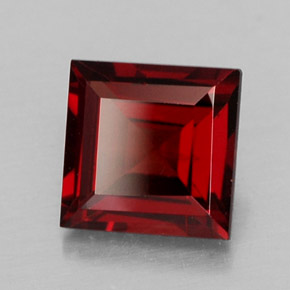 Granato piropo naturale rosso da 1,42 ct, quadrato, VS