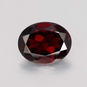 Granato piropo naturale rosso da 2,98 ct, taglio ovale, VVS-VS