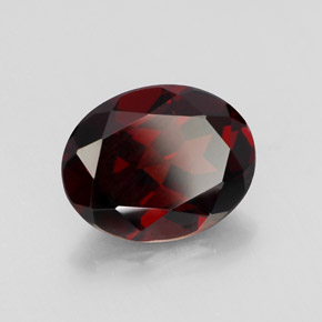 Granato piropo naturale rosso da 2,98 ct, taglio ovale, VVS-VS