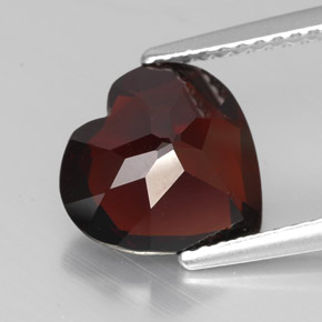 Granato piropo naturale rosso da 3,08 ct, a forma di cuore, VVS-VS