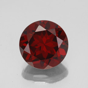 Granato piropo naturale rosso da 3,49 ct, taglio rotondo, VVS-VS