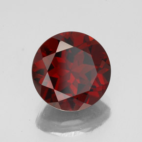 Granato piropo naturale rosso da 3,49 ct, taglio rotondo, VVS-VS