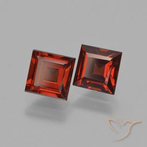 Gemme di Granato Piropo Rosso scuro naturale da 1.76 ct, Quadrato, VS