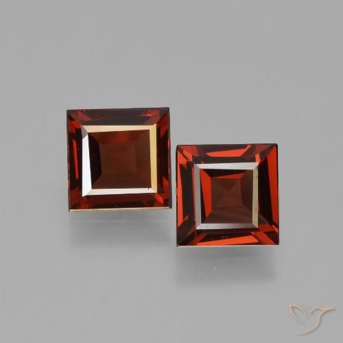 1.45ctw Naturale Rosso scuro Granato Piropo, Quadrato, VVS-VS