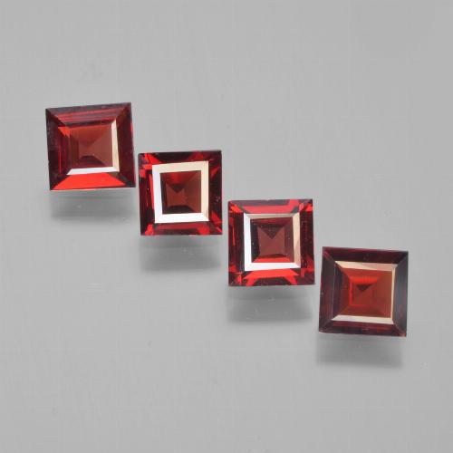 Gemme di Granato Piropo Rosso scuro naturale da 2.38 ct, Quadrato, VS