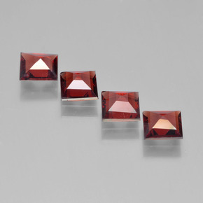 Gemme di Granato Piropo Rosso scuro naturale da 2.38 ct, Quadrato, VS