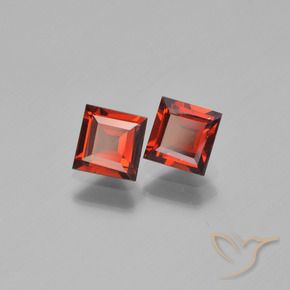 Gemme di Granato Piropo Rosso brillante naturale da 1.51 ct, Quadrato, VS