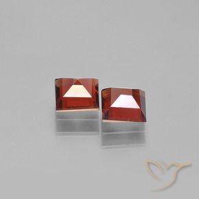 Gemme di Granato Piropo Rosso brillante naturale da 1.51 ct, Quadrato, VS