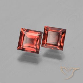 Gemme di Granato Piropo Rosso medio naturale da 1.57 ct, Quadrato, VS
