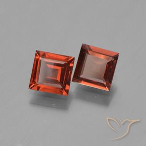 Gemme di Granato Piropo Rosso scuro naturale da 1.35 ct, Quadrato, VS
