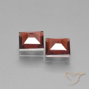 Gemme di Granato Piropo Ribes Rosso naturale da 1.55 ct, Quadrato, VS