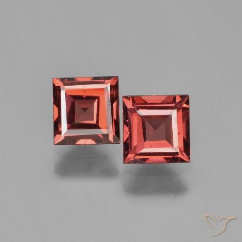 1.60ctw Naturale Rosso scuro Granato Piropo, Quadrato, VS