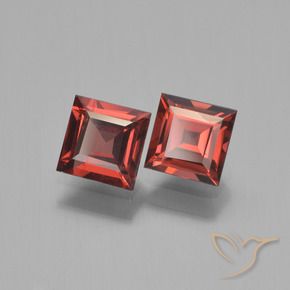 Gemme di Granato Piropo Rosso scuro naturale da 1.51 ct, Quadrato, VS