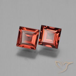 Gemme di Granato Piropo Rosso medio naturale da 1.41 ct, Quadrato, VVS-VS