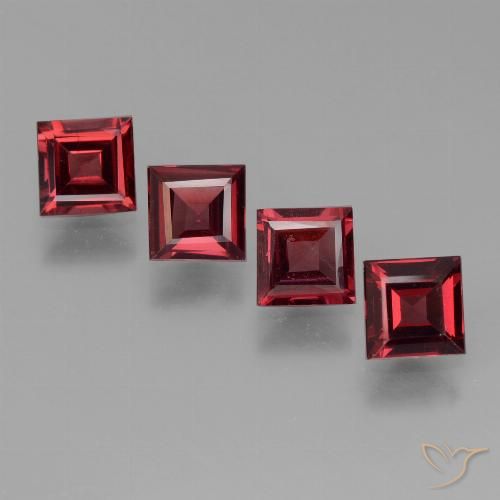 2.53ctw Naturale Rosso scuro Granato Piropo, Quadrato, VS