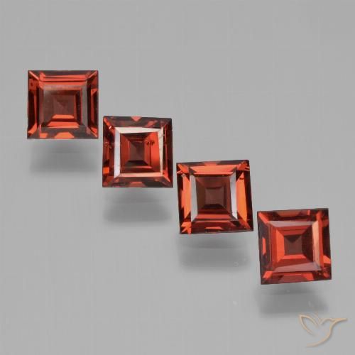 2.99ctw Naturale Rosso medio Granato Piropo, Quadrato, VS