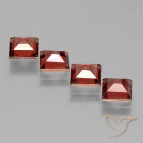 Gemme di Granato Piropo Rosso medio naturale da 2.99 ct, Quadrato, VS