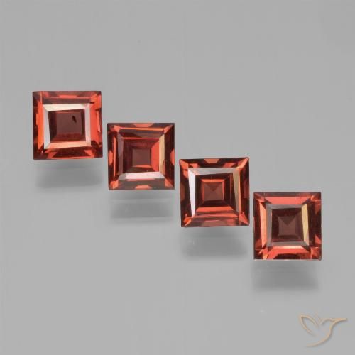 2.53ctw Naturale Rosso scarlatto Granato Piropo, Quadrato, VS
