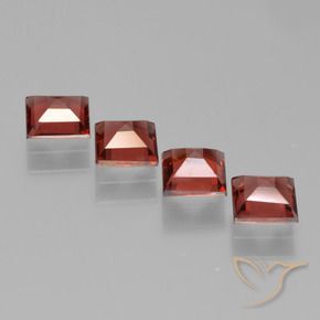 Gemme di Granato Piropo Rosso scarlatto naturale da 2.53 ct, Quadrato, VS