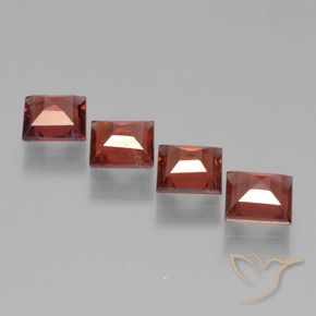 Gemme di Granato Piropo Rosso medio naturale da 2.61 ct, Quadrato, VS