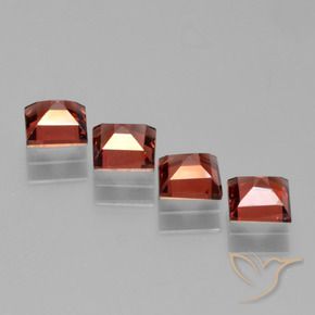 Gemme di Granato Piropo Rosso scuro naturale da 2.80 ct, Quadrato, VVS-VS