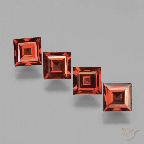 2.75ctw Naturale Rosso medio Granato Piropo, Quadrato, VS