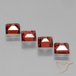 Gemme di Granato Piropo Rosso medio naturale da 2.75 ct, Quadrato, VS
