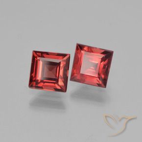 Gemme di Granato Piropo Rosso scuro naturale da 1.58 ct, Quadrato, VS