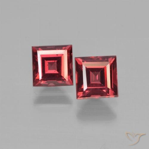1.78ctw Naturale Vino Rosso Profondo Granato Piropo, Quadrato, VS