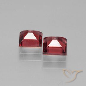 Gemme di Granato Piropo Vino Rosso Profondo naturale da 1.78 ct, Quadrato, VS