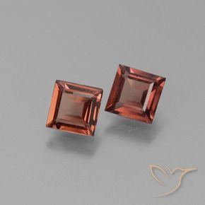 Gemme di Granato Piropo Rosso mattone naturale da 1.33 ct, Quadrato, VS