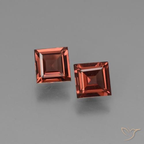 1.37ctw Naturale Rosso mattone Granato Piropo, Quadrato, VS