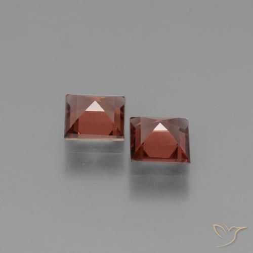 Gemme di Granato Piropo Rosso mattone naturale da 1.37 ct, Quadrato, VS