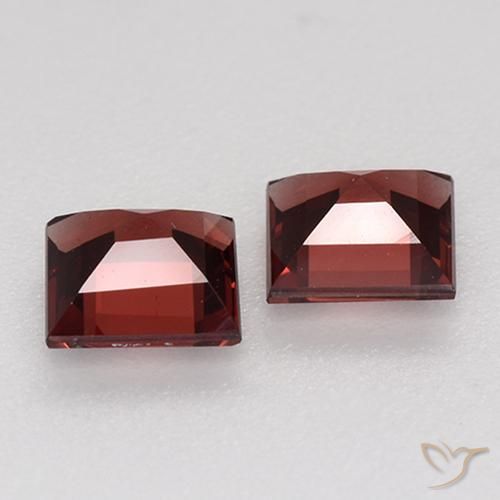 Gemme di Granato Piropo Rosso scuro naturale da 1.39 ct, Quadrato, VS